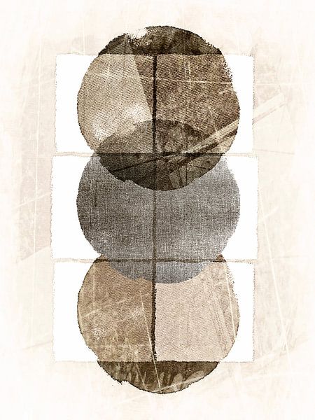 Scandinavian minimalism Earthy beige cream by Mad Dog Art