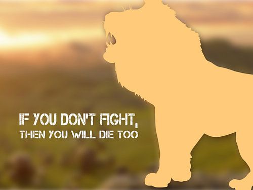 Als je niet vecht, zul je ook sterven