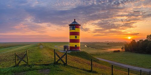 Panorama van de vuurtoren van Pilsum