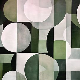 Abstract shapes in lime by Joan Engels