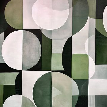 Abstract shapes in lime van Joan Engels