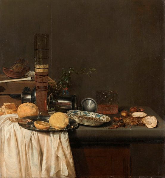 Still Life with a Tall Beer Glass, Jan Jansz. van de Velde (III) by Masterful Masters