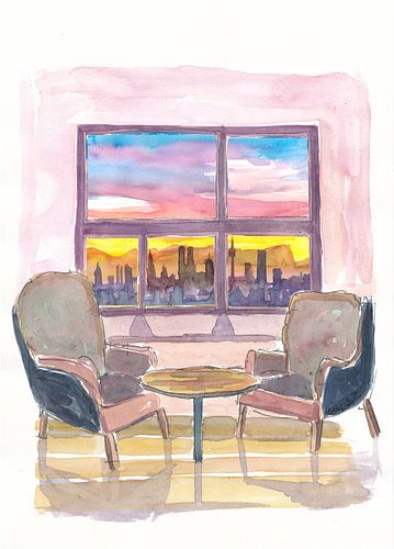 Fenêtre panoramique sur la Bavière de Munich