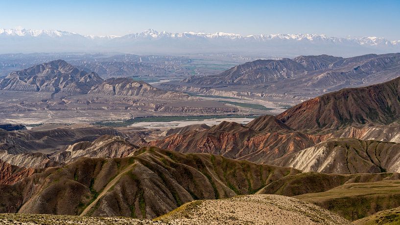 Panorama von Toguz Toro Pas Kirgisistan von Daan Kloeg
