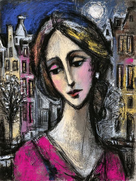 Amsterdam Women's portrait by Abstract Painting