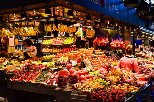 A Colourful Fruit Market in the Heart of Barcelona