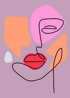 In shape - abstract vrouwen gezicht