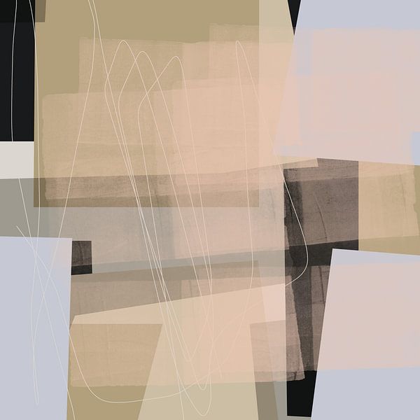 Abstrait moderne dans des couleurs neutres et chaudes par Dina Dankers