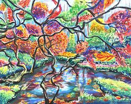 Japanese gardens in springtime by Irina Rammos