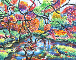 Japanische Gärten im Frühling
