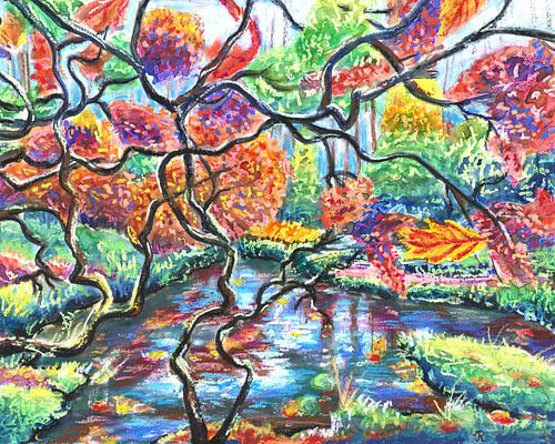 Japanese gardens in springtime