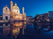 Wien - Karlskirche von Alexander Voss Miniaturansicht