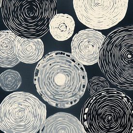 Beige Round Shapes by Modern Collection