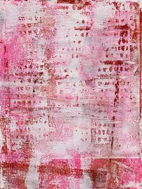Vibrant pink abstract - abstract minimalist painting by Dina Dankers