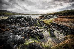 Schotland landschap en zee van Digitale Schilderijen