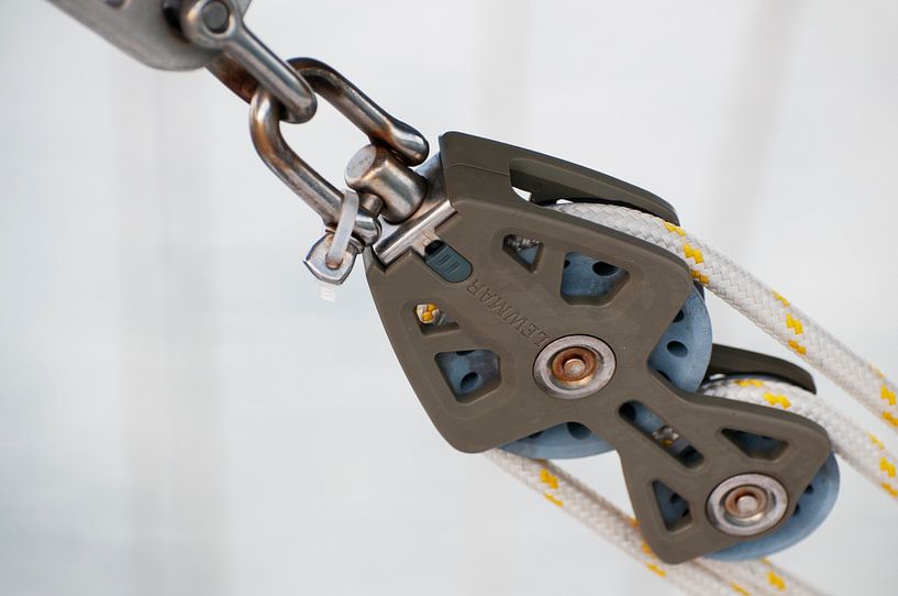 Detail of a sailboat, metaphor for control by Margot van den Berg