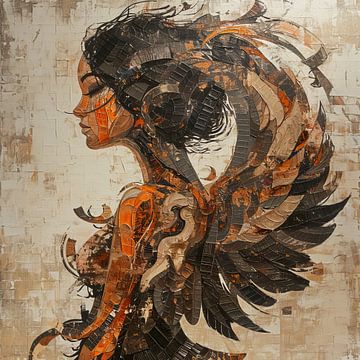 Modern Portret | Vrouw Vleugels van Kunst Kriebels