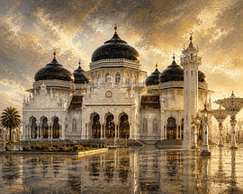 La Grande Mosquée de Baiturrahman, à Aceh sur Vínculae