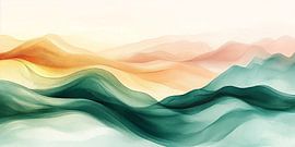 Bergpanorama in Ochtendlicht van Studio BB