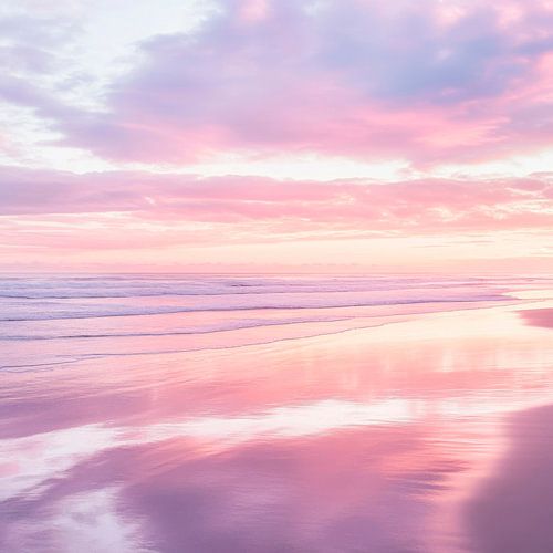 Delicate kleuren aan zee