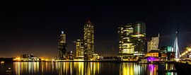 Kop van Zuid bij nacht panorama kleur by ABPhotography
