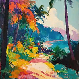 Hawaii in the style of Henri Matisse by Niklas Maximilian
