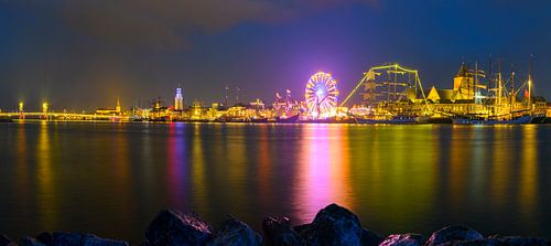 De skyline van de Hanzestad Kampen tijdens Sail Kampen 2018