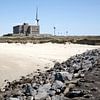 Panorama photo of storm surge barrier Neeltje Jans by W J Kok