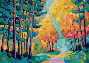 Herbstfarben in der Natur's Leinwand von Wunderbare Kunst