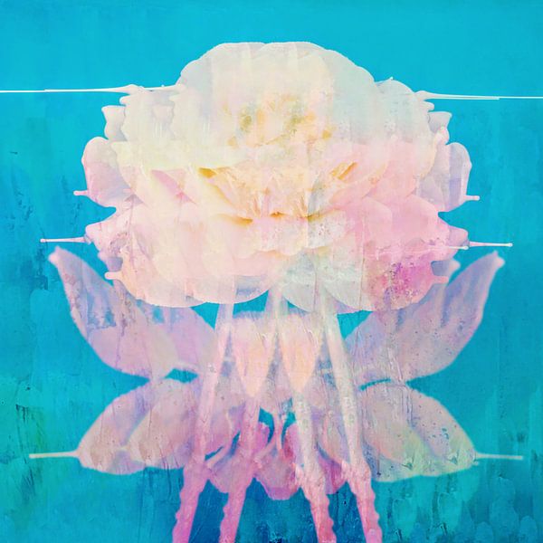 Roos in de zee van FRESH Fine Art