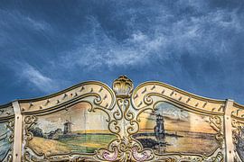 Classic carousel edge decoration in soft sunlight by Harrie Muis