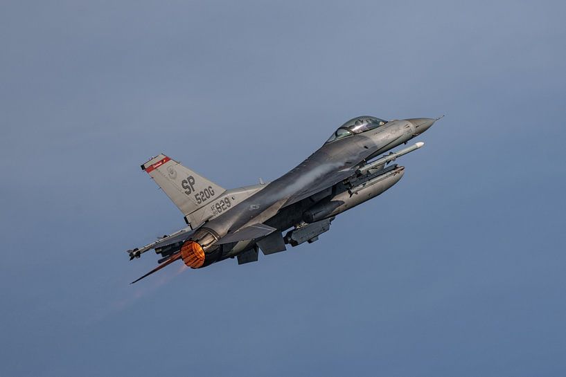 U.S. Air Force F-16 takes off from Spangdahlem Air Base. by Jaap van den Berg