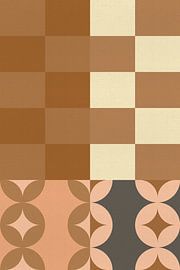 Checker Retro geometrisches Muster. Moderne abstrakte Kunst I von Dina Dankers