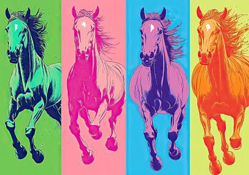 Paarden Pop Art van Niklas Maximilian