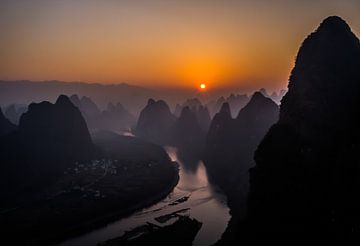 Sonnenaufgang in China