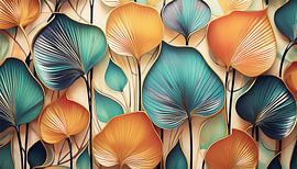 Planten met kleuren en vormen