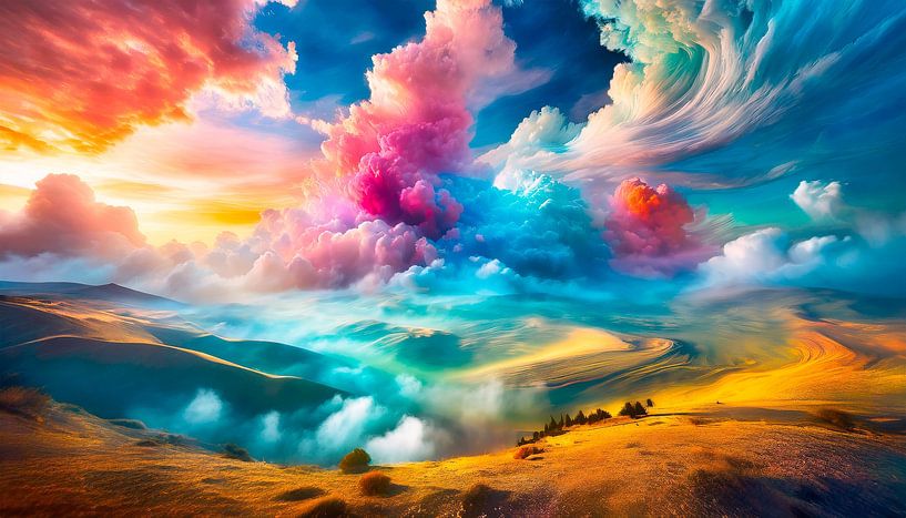 Bunte Wolken in Regenbogen Farbe von Mustafa Kurnaz