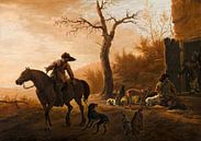 Landschap met jagers, Pieter van Laer van Meesterlijcke Meesters thumbnail