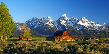 Lever du soleil dans le parc national du Grand Teton sur Carla Magnani-de Laat