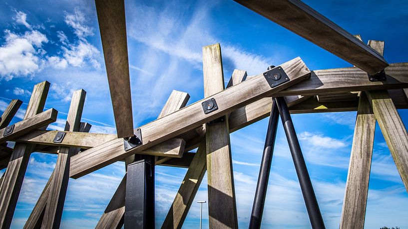 Wooden wreckage bridge Belgium by Danny den Breejen
