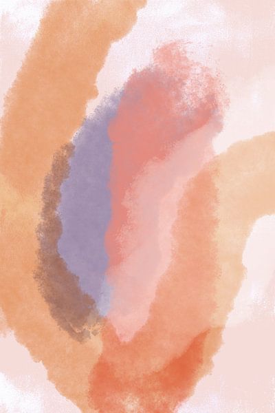 Abstracte kunst in lichte pastelkleuren nr. 5 van Dina Dankers