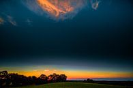 Sonnenuntergang mit Wolke von Holger Debek Miniaturansicht