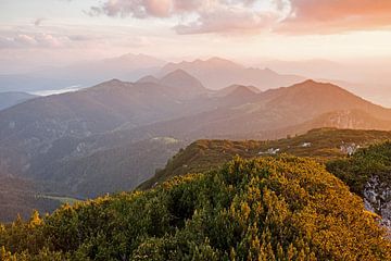 Zonsondergang - Benediktenwand van Jiri Viehmann