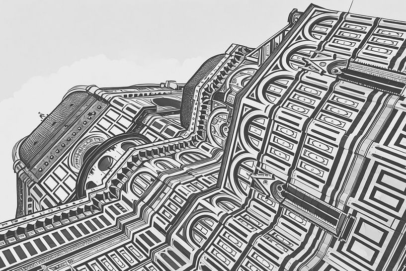 Merveille architecturale de la cathédrale de Florence en noir et blanc par Sergio Pazzano