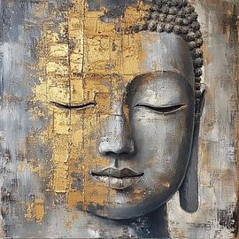 Buddha Porträt im Japandi Stil von Wilma Mesman