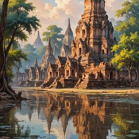 Ayutthaya Historisch Park van Fukuro Creative