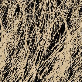 Natura Astratta. Abstraktes Naturmuster in Schwarz und Gelb V von Dina Dankers