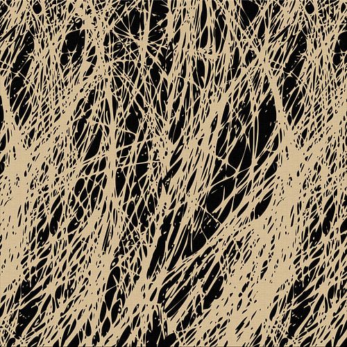 Natura Astratta. Abstract natuurpatroon in zwart en geel V