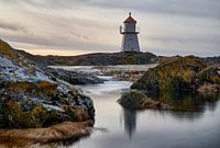 Phare par un jour d'hiver à Vigra, Norvège