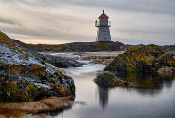 Lighthouse on a winter day at Vigra, Norway by qtx